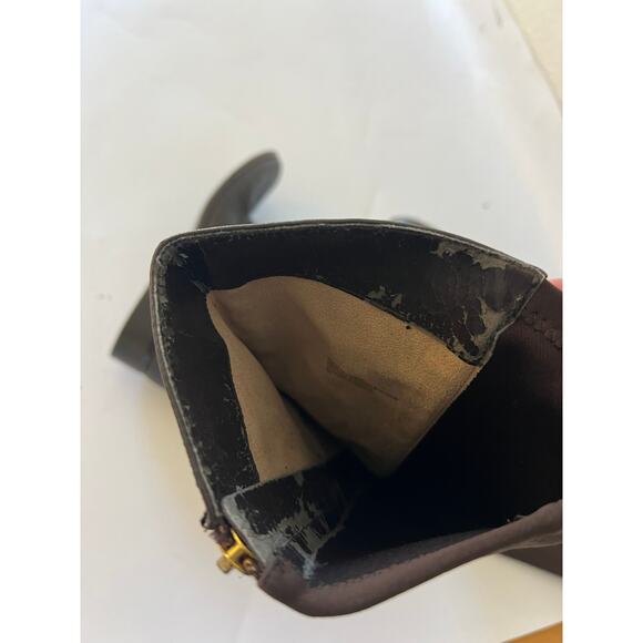 Michael Kors Hamilton Knee High Brown Leather Boots Shoes Women 6M Read - Picture 13 of 15